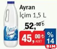 İÇİM AYRAN 1,5 L İÇİM AYRAN 1,5 L